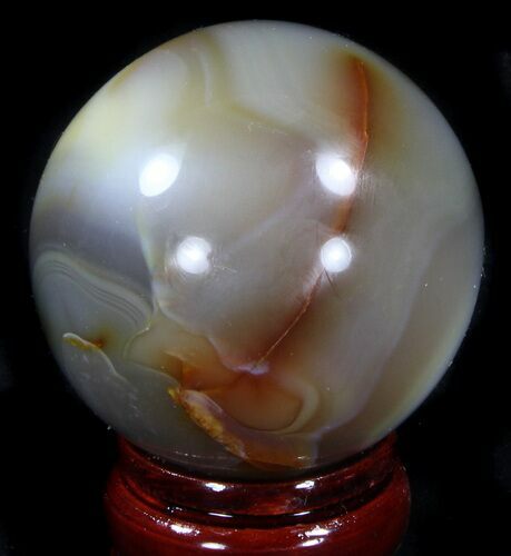 Polished Brazilian Agate Sphere #37504